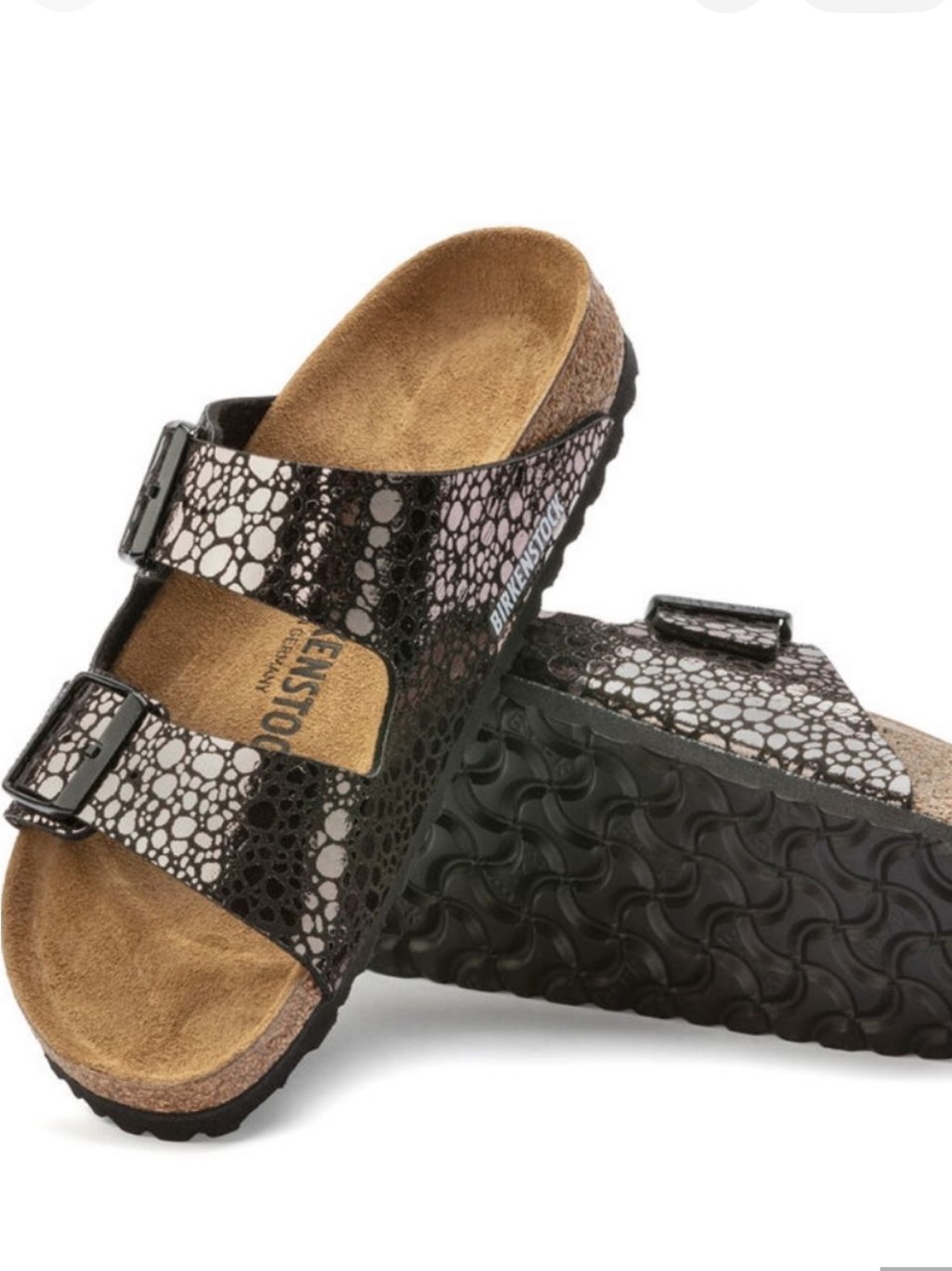 Birkenstock Arizona Birko Flor-Metallic Stones Black